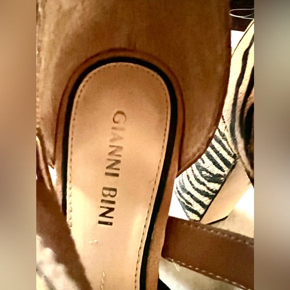 Gianni Bini Platform Animal Print Sandals Sz 7.5 - Picture 2 of 10